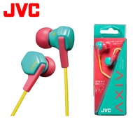 JVC 繽紛糖果運動耳掛/入耳兩用耳機 HA-FX17 - 粉綠