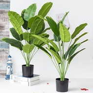 24/18/12 leaves potted plant decorative tree viral artificial banana tree fake plastic palm tree/Yuc