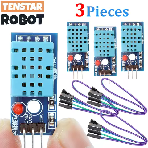 TENSTAR 3Pcs DHT11 Digital Temperature and Humidity Sensor DHT11 Module