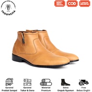 Uawshoesofficial x CEVANY ORI | FOX LIGHT LEATHER - Formal Cowhide Zipper Boots