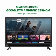 tv led android 32 inch sharp 2t-c32eg1i digital garansi resmi