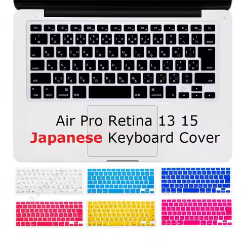 Japanese Keyboard Skin for Macbook Air 13 Pro Retina 13 15 Japanese EU US Keyboard Cover A1466 A1398