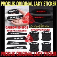 MARCH CAR STICKER 3D CARBON STICKER NISSAN MARCH CAR DOOR HANDLE PROTECTOR 8PCS