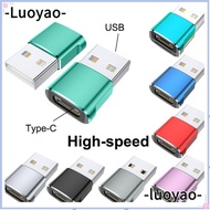 LUOYAO Type C to USB Adapter, Metallic colours Aluminium Type C USB Male Adapter, Convenient Black U