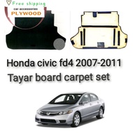 ALI honda civic FD4 bonet tayar board and carpet set (waterproof/mdf board) BABA