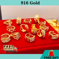Subang 916 gold earring Emas 916  Anting Emas 916  Earring 耳環 earrings fashion earring barang kemas 916 earrings