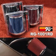 K&N RG-1001RD Air Filter (3.0", 3.5", 4.0") Universal Adjustable Air Filter Open Pod