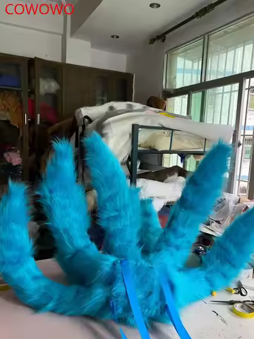 COWOWO LOL Ahri Spirit Blossom Ahri Cosplay Tail Ahri Prop 9 Tail Cosplay