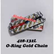 Choho MOTORCYCLE O-Ring Chain 428-132L (Gold) #rantai oring emas 428 o ring