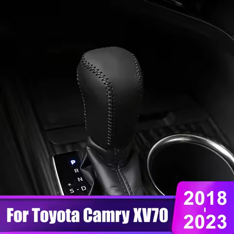 For Toyota Camry XV70 2018 2019 2020 2021 2022 2023 Camry 70 Hybrid PU Leather Car Gear Shift Head C