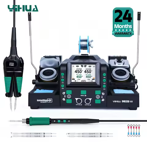 YIHUA 982D-III Precision Tweezers Soldering Iron Station 982D-I for SMT SMD Micro Component Rework S