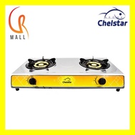 Chelstar Stainless Steel Table Top Double Burner Stove Gas Cooker (J-7777K / J7777K)