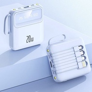 包順豐櫃 $150/買一送一 淺藍色20000毫安行動電源 Power Bank External Charger 自帶線 迷你 外置 行動電源 隨身 充電器 便攜充電器 尿袋 叉電器 外置充電器 一