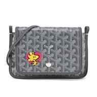 GOYARD 日本限定SNOOPY系列PLUMET卡通鳥斜背包/平行輸入/ 深灰