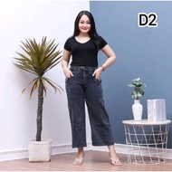 Thofaro D2 Women's Highwaist Jeans Culottes Rubber Waist