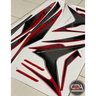 Sticker Body Set / Cover Set Y Y15 Y15ZRV1/V2 Exciter RC Merah - Original Moritaka Gred