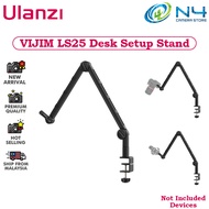 VIJIM LS25 C-clamp Flexible Desktop Light Stand Microphone Holder Live Boom Arm With 1/4"3/8"5/48" B