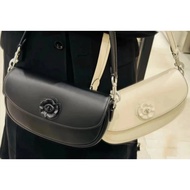 COACH Underarm Bag New Style Camellia Saddle Underarm Bag CU032 White CU536 EMMY 23 Practical All-Ma
