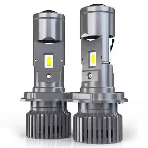 H4 LED Projector Mini Car Headlight Bulbs LED Mini Lens Projector H4 Mini Projector Lens Headlamp LH