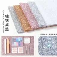 Nail Diamond Sequins Hand Pillow Non-Slip Crystal Epoxy Starry Sky Pad Wrist Hand Pillow Cushion Nail Table Mat