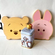 英國New English Teas紅茶迷你鐵罐🇬🇧跳跳虎Tiger、Disney Piglet木杯墊、小熊維尼杯緣公仔 English Afternoon Tea Mini Tea Tin, Pig