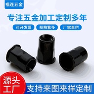 Knurled Hex Rivet Nut Black Black Zinc Carbon Steel Rivet Nut Pull Rivet Through Hole Nut Automotive