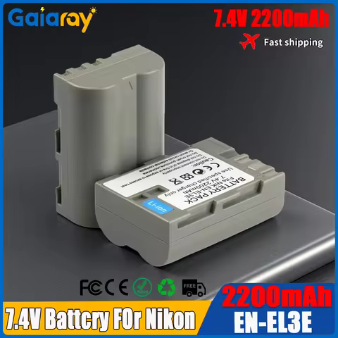 EN-EL3E Battery 2200mAh Li-ion Rechargeable Battery for Nikon D30 D50 D70 D70S D90 D80 D100 D200 D30