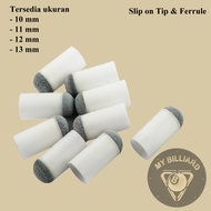 slip on cue tip &amp; ferrule 13mm 12mm 11mm 10mm billiard cue stick stik - 9mm