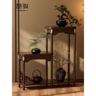 Chinese Flower Stand Balcony Flower Stand Shelf Solid Wood Flower Stand Flower Pot Stand Living Room