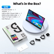 GOOJODOQ Portable Monitor 15.6 inch 1080P/4K/141 PPI/72%sRGB for Laptop PC Phone Xbox PS4/5 Switch