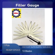 0.05-1.00MM 13 BLADES Thickness Gap Filler Feeler Gauge FILLER GAUGE Ruler 155MM FLG-MM-15