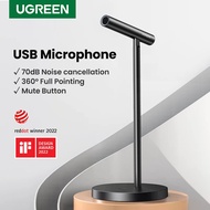 UGREEN USB Computer Microphone 360 Omnidirectional for Streaming,Gaming, YouTube,Podcasting Desktop 
