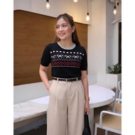 Bonie Printed Knit Top