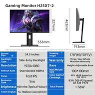 「China Plug」KTC | 24.5 Inch High-Resolution Gaming Monitor 400Hz HDR400 Rotatable and Adjustable