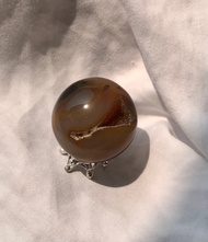 天然瑪瑙球 迷你草水共生 瑪瑙爆晶 開口笑 水晶球 擺設 水晶原礦