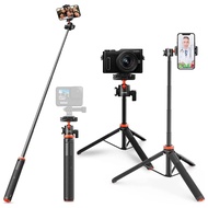 UURig Camera Tripod, 52 inch Extendable Phone Selfie Stick Camera Tripod Stand with 2 in 1 Phone Cli