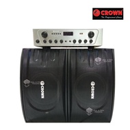 ♞,♘Crown BFA-826 2600W PMPO Karaoke Amplifier with Baffle Speaker