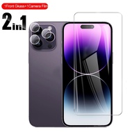 LAYAR Tempered Glass Screen Protector for Apple Iphone 14 Iphone 14 Pro Iphone 14 Pro Max 2 in 1 Pac