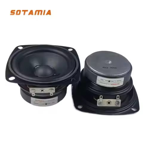 SOTAMIA 2Pcs 3 Inch Full Range Speaker 6 Ohm 10W HiFi Music Home Audio Power Loudspeaker DIY Bluetoo