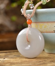 秒殺價 天然和田玉平安扣吊墜
