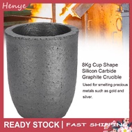 [Ready Stock]Henye 8 Kg graphite crucible  cup-shaped silicon carbide furnace casting melting tool S