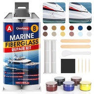 Marine Fiberglass Repair Kit for Boats, Quadence Gel Coat Repair kit for Boats, Fiberglass Repair Ki