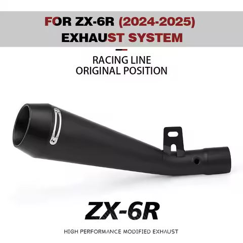 Sliding on the Ninja ZX6R 636 ZX6R-M4 2024-2025 integrated exhaust tail line