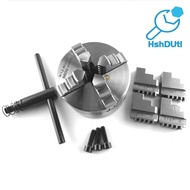 80mm 4-Jaw Self-Centering Lathe Chuck Cartridge Lock Rod Woodworking Drill Tool