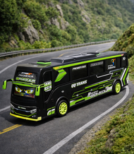 Miniatur Bus RKC Sudah Modif Model Nabila QQ trans Full Modif Mainan Bus