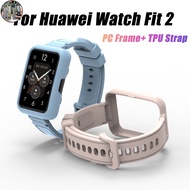 NC Silicone Case+Strap for Huawei Watch Fit 2 Smart Watch Replacement Bracelect Wristband Strap for 