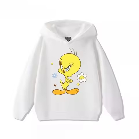 New Tweety Bird Cute Fashion Printed Hooded Sweatshirt Children's Autumn and Winter Outdoor Comforta