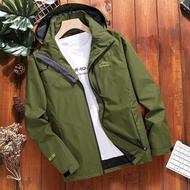 【 Stock】Size 7XL 8XL ผู้ชาย Windbreaker แจ็คเก็ตฤดูใบไม้ร่วงฤดูใบไม้ผลิกันน้ำทหาร Hooded ยุทธวิธี Co