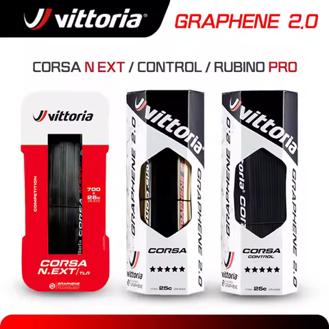 Vittoria Corsa NEXT/Corsa Control/Rubino Pro 700×25/28/30C Graphene Tubeless Tire and Tube Road Tyre