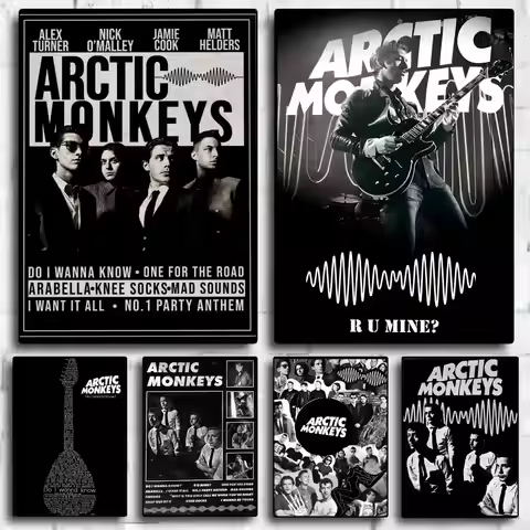 Rock A-Arctic M-Monkeys Poster Room Wall Art Decor Waterproof Stickers For Home Bar Bedroom Decorati